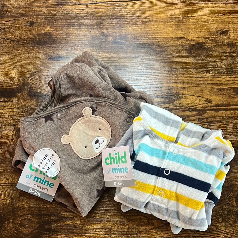 Set of 2 Child of Mine Baby Bodysuits